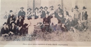 Members of early First Presbyterian Church Huntsville Arkansas
