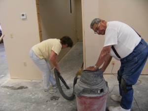 Getting ready for new flooring for First Presbyterian Church Huntsville Arkansas